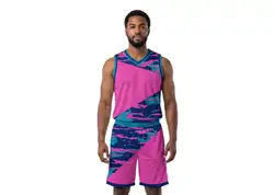 Custom diagonal camo adult youth unisex basketball jersey - reversible uniform - Jersey