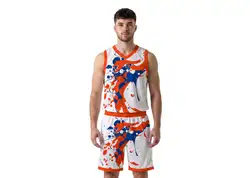 Custom abstract paint adult youth unisex basketball jersey - reversible uniform - Jersey