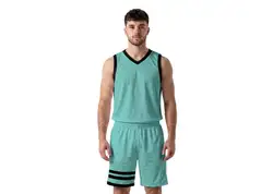 Custom classic thick band armhole neck solids adult youth unisex basketball jersey - reversible uniform - Jersey