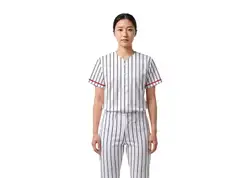 Custom husky stripe adult youth unisex full buttons baseball jersey - Jersey