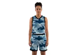 Custom water camo adult youth unisex basketball jersey - reversible uniform - Jersey