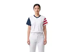 Custom white stars adult youth unisex baseball memorial day jersey - Jersey