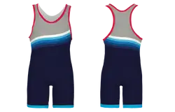 Custom ocean wave lines adult youth unisex powerlifting singlets - Powerlifting-singlets
