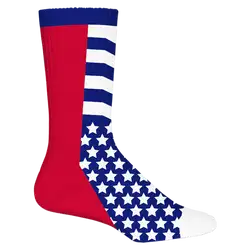 Custom  independence day  adult youth unisex solid socks - Socks