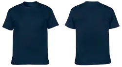 Custom cotton short sleeve shirts adult youth unisex midnight navy - Cotton-shirt