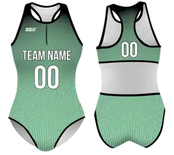 Custom water women speed suit mint shadow lines - Women-water-speed-suits