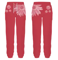 Custom upper side flowers adult youth unisex sweatpants - Sweatpant