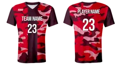 Custom ultimate camo youth unisex cheerleading short sleeve tight fit jersey - Jersey