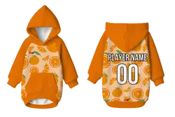 Custom pet hoodie orange design - Pets-hoodie