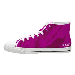 Custom high top canvas shoes white unique abstract - High-top-shoes