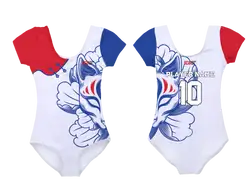 Custom short sleeve  gymnastic uniform adult youth feline artistry - Gymnastics-uniforms