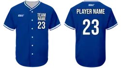 Custom tufts blue adult youth unisex full buttons softball jersey - Jersey