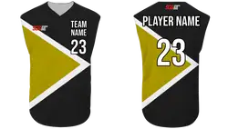 Custom triangular design sleeveless youth unisex baseball jersey - Jersey