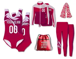 Custom sleeveless gymnastic uniform adult youth fiery waves - Gymnastics-uniforms