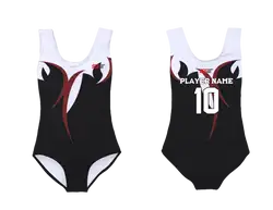 Custom sleeveless gymnastic uniform adult youth blaze power - Gymnastics-uniforms
