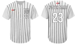 Custom vertical black stripe adult youth unisex baseball jersey - Jersey