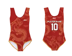 Custom sleeveless gymnastic uniform adult youth majestic dragon - Gymnastics-uniforms