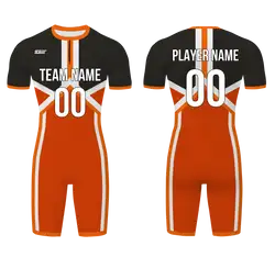 Custom water men speed suit orange chevron - Men-water-speed-suits