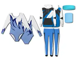 Custom long sleeve gymnastic uniform adult youth icy surge - Gymnastics-uniforms