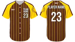 Custom full button vertical stripe adult youth unisex baseball jersey - Jersey