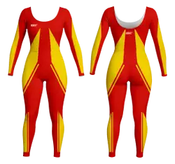 Custom women long sleeve dance bodysuit flamenco fire - Dance-bodysuits