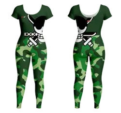 Custom women short sleeve dance bodysuit camo chic - Dance-bodysuits