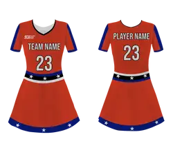 Custom lovely adult youth unisex cheerleading dresses short sleeve jersey - Cheerleading-dress