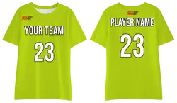 Custom lime green adult youth unisex comfort short-sleeve t shirt - Jersey