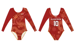 Custom long sleeve gymnastic uniform adult youth majestic dragon - Gymnastics-uniforms