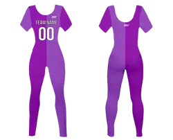 Custom women short sleeve dance bodysuit amethyst dream - Dance-bodysuits