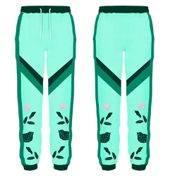 Custom bottom side leaves flower adult youth unisex sweatpants - Sweatpant