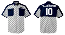 Custom fishing shirt adult youth unisex gray wave - Jersey