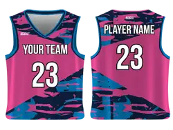 Custom diagonal camo adult youth unisex basketball jersey - reversible uniform - Jersey