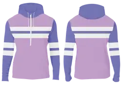 Custom half-zip multi-section adult youth unisex hoodie - Hoodie