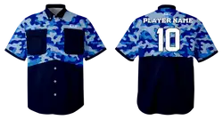 Custom fishing shirt adult youth unisex cerulean - Jersey