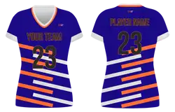 Custom diagonal stripes adult youth volleyball jersey - Jersey