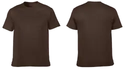 Custom cotton short sleeve shirts adult youth unisex coffee brown - Cotton-shirt