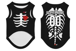 Custom pet holiday  basketball jersey skeleton bones - Pets-basketball-jersey