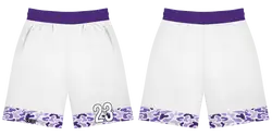 Custom cricket shorts adult youth unisex lavender camo trim - Short