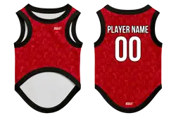 Custom pet holiday  basketball jersey festive red - Pets-basketball-jersey