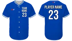 Custom tufts blue adult youth unisex full buttons softball jersey - Jersey