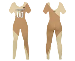 Custom women short sleeve dance bodysuit chestnut fusion - Dance-bodysuits