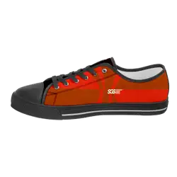 Custom low top canvas shoes black street - Low-top-shoes