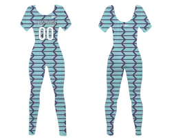 Custom women short sleeve dance bodysuit pathway groove - Dance-bodysuits