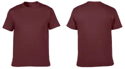 Custom cotton short sleeve shirts adult youth unisex brownish crimson - Cotton-shirt