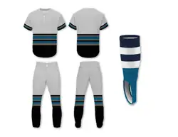 Custom lower horizontal lines adult youth unisex baseball jersey - Jersey