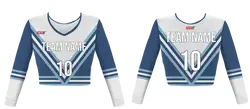 Custom victory lines youth adult unisex cheerleading long sleeve crop top jersey - Jersey