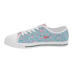 Custom low top canvas shoes white daily - Low-top-shoes