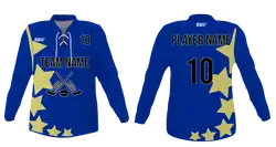 Custom side stars youth unisex hockey jersey laces - Jersey
