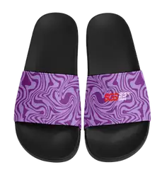 Custom slides black unisex marbled - Slides
